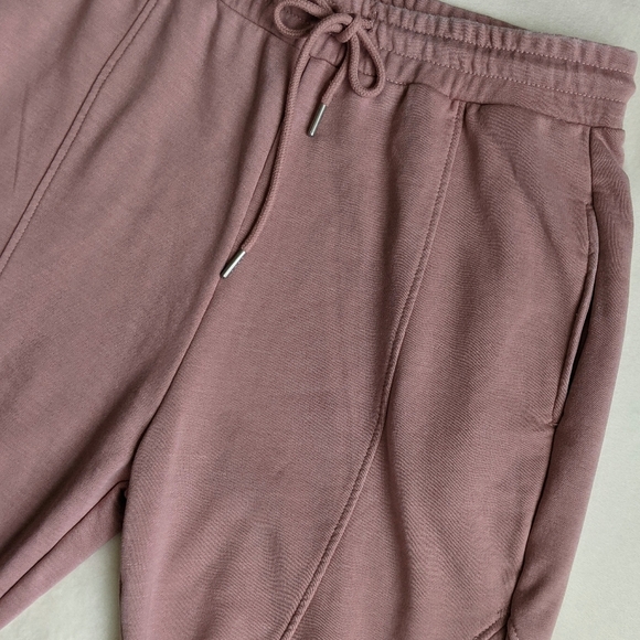 7FAM Jogger Lounge High-Rise Drawstring Pockets Elastic Cuffs Dusty Pink M NWT - Picture 6 of 14